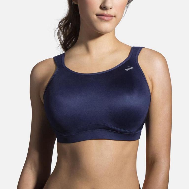 Brooks Maia Sports Running Bra - Women's - Blue (39062-RINX)